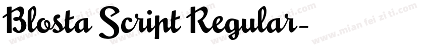 Blosta Script Regular字体转换